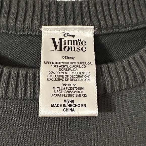 Disney Minnie Mouse Gray and Red Dress - Picture 2 of 4